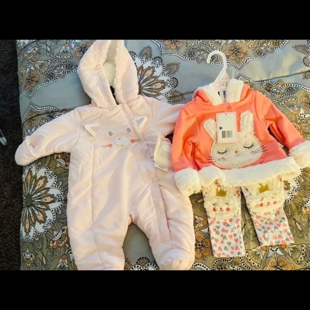 2 Sherpa baby outfits